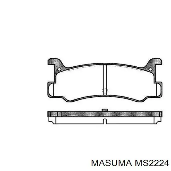 MS2224 Masuma Колодки гальмівні задні, дискові