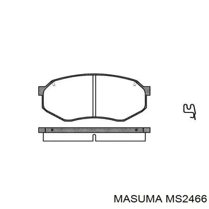 Купити MS2466 Masuma Задні колодки