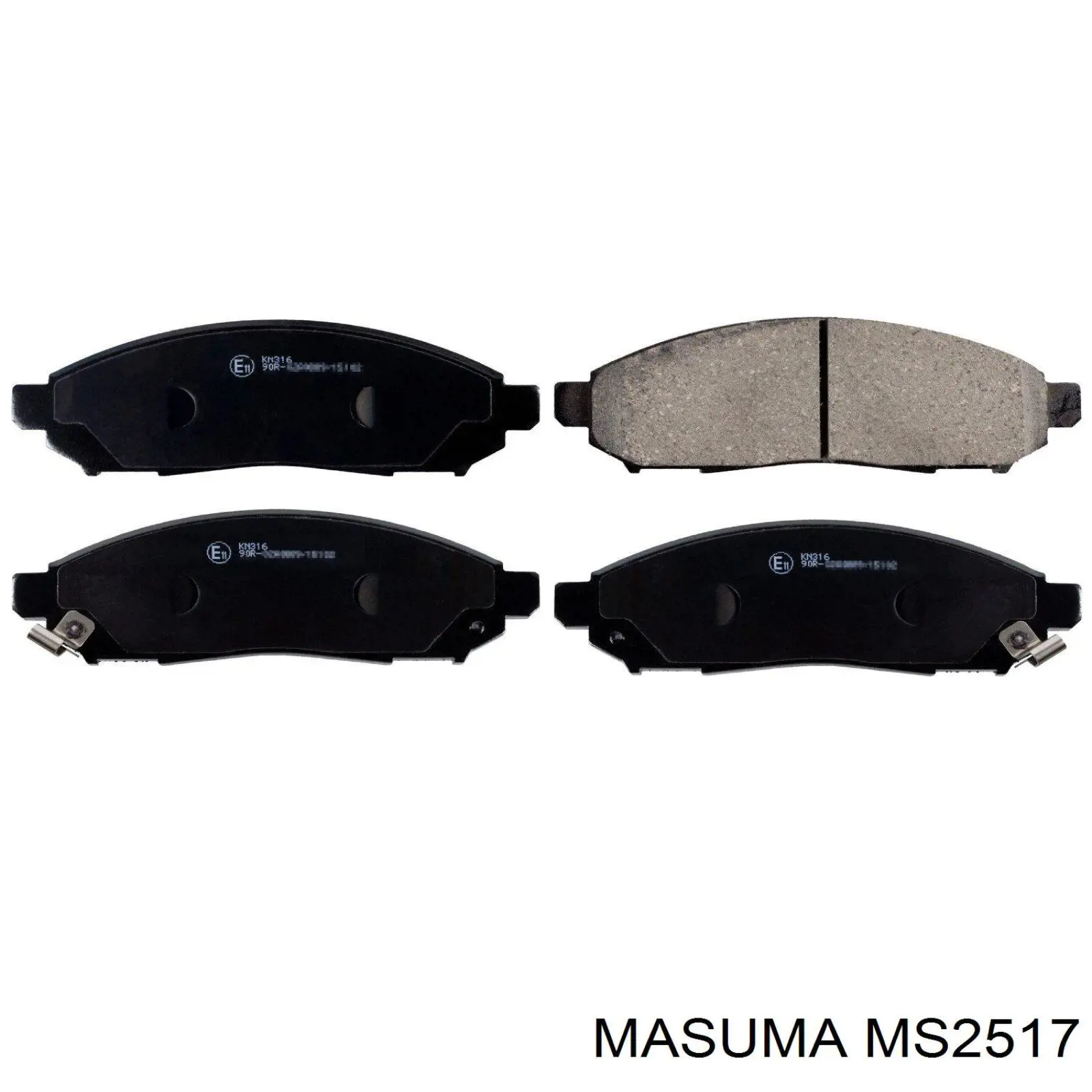 Гальмівні колодки Masuma MS2517 ціна, від 1203.38 UAH