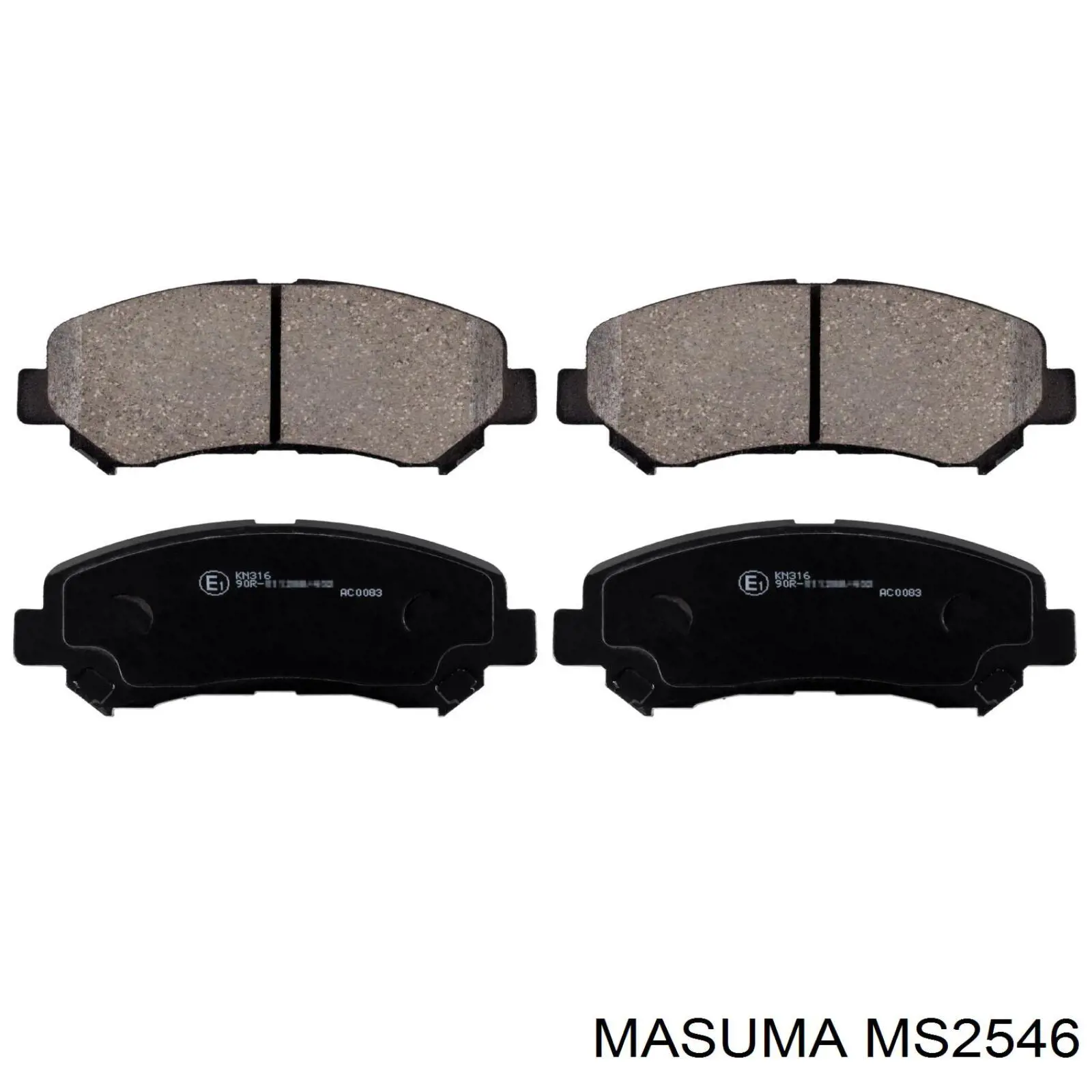 MS2546 Masuma Передні гальмівні колодки