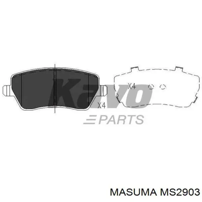 Гальмівні колодки Masuma MS2903 ціна, від 17.74 USD