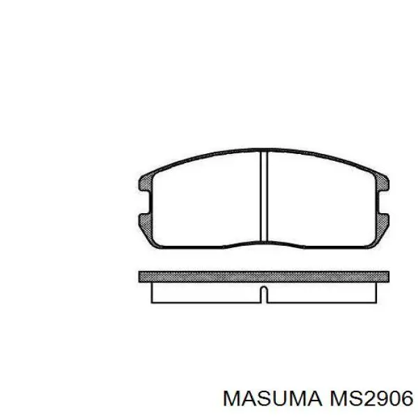 MS2906 Masuma Колодки гальмівні задні, дискові