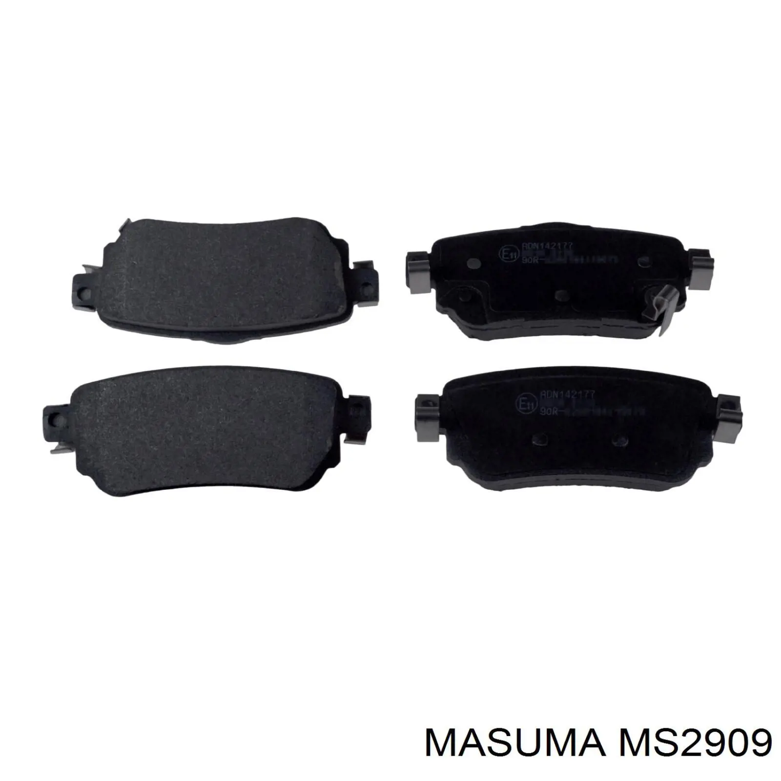 MS2909 Masuma Колодки гальмівні задні, дискові