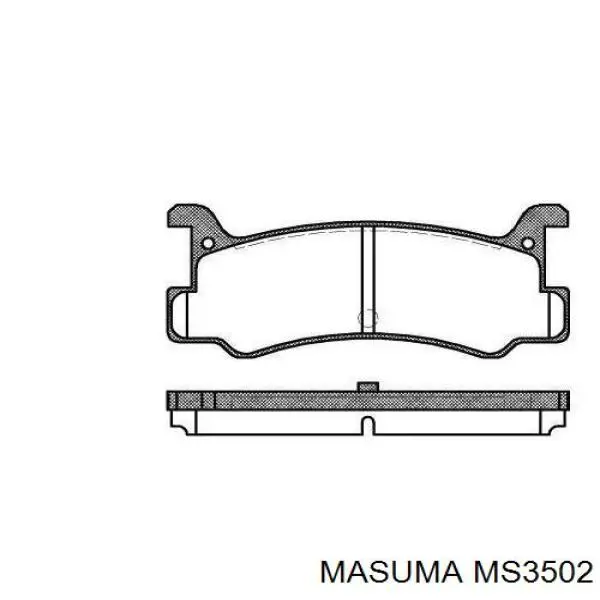 Задні гальмівні колодки Masuma MS3502 ціна, від 19.38 USD