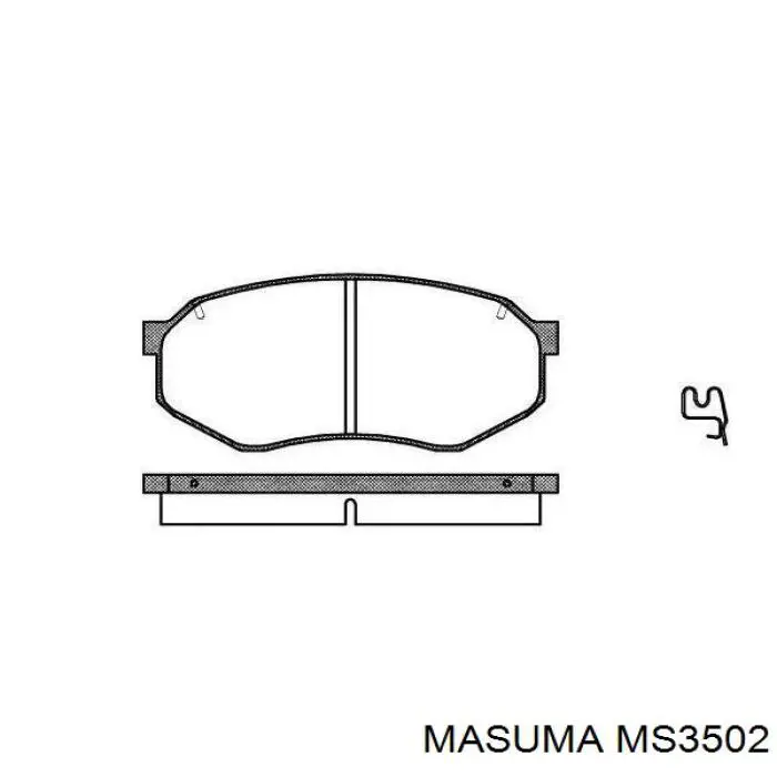 Колодки гальмові задні, дискові MS3502 Masuma