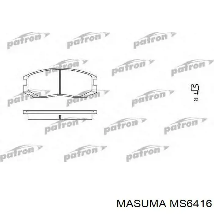 Купити MS6416 Masuma Колодки гальмівні передні, дискові