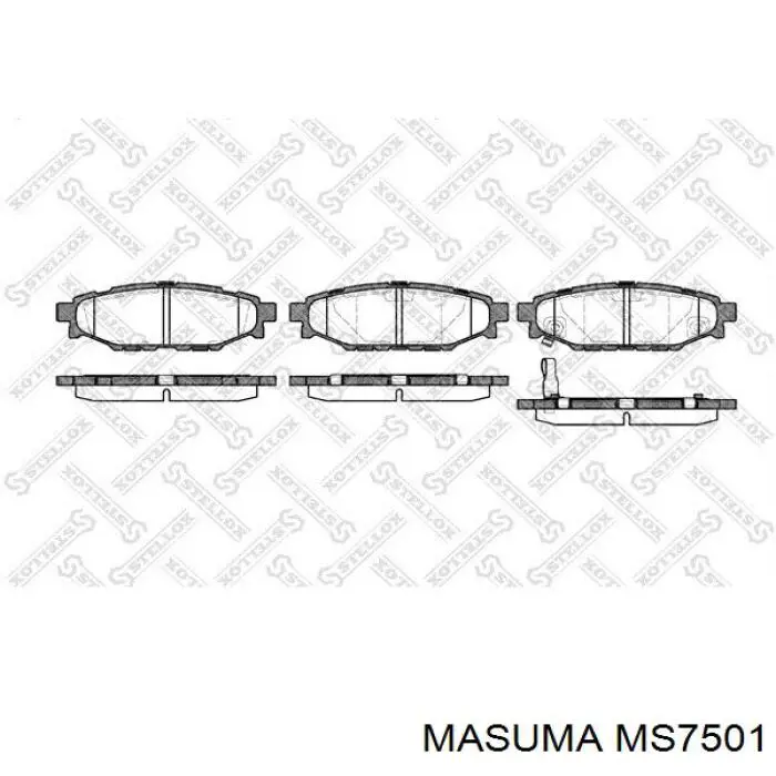 Колодки гальмові задні, дискові MS7501 Masuma