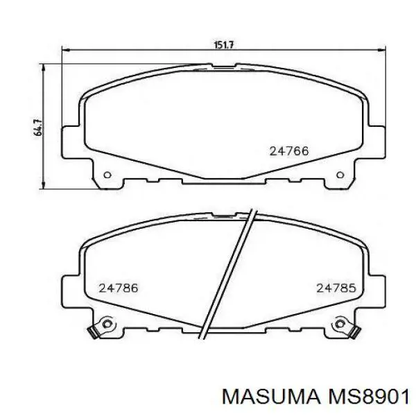 Гальмівні колодки Masuma MS8901 ціна, від 23.17 USD
