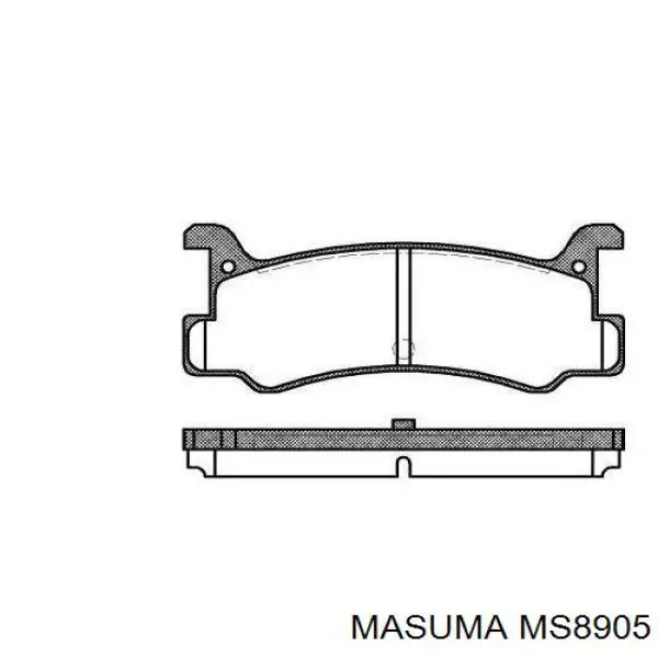 Задні гальмівні колодки MS8905 Masuma