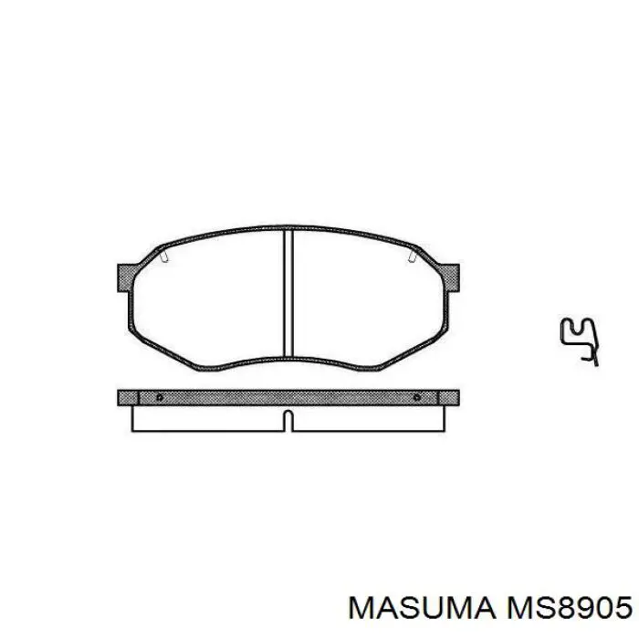 MS8905 Masuma Колодки гальмівні задні, дискові