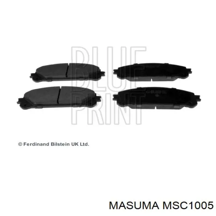 MSC1005 Masuma Передні гальмівні колодки