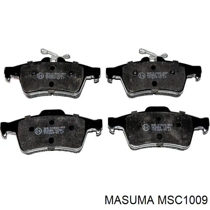 MSC1009 Masuma Колодки гальмівні задні, дискові
