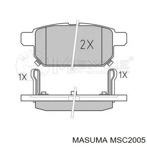 Купити MSC2005 Masuma Задні колодки