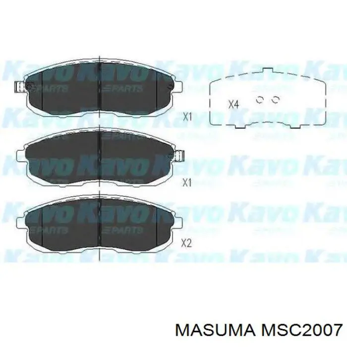 Купити MSC2007 Masuma Колодки гальмівні передні, дискові