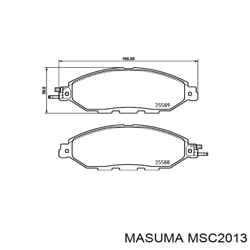 MSC2013 Masuma Передні гальмівні колодки
