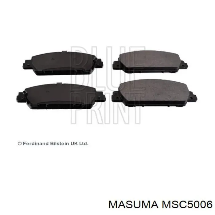 MSC5006 Masuma Передні гальмівні колодки