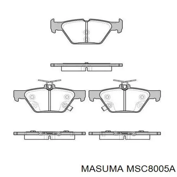 Колодки гальмові задні, дискові MSC8005A Masuma