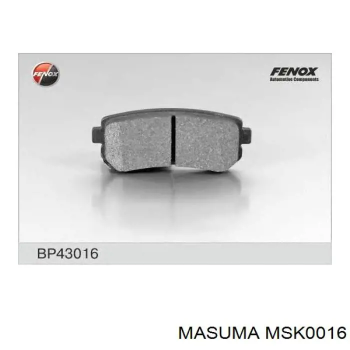 Задні гальмівні колодки Masuma MSK0016 ціна, від 16.34 USD