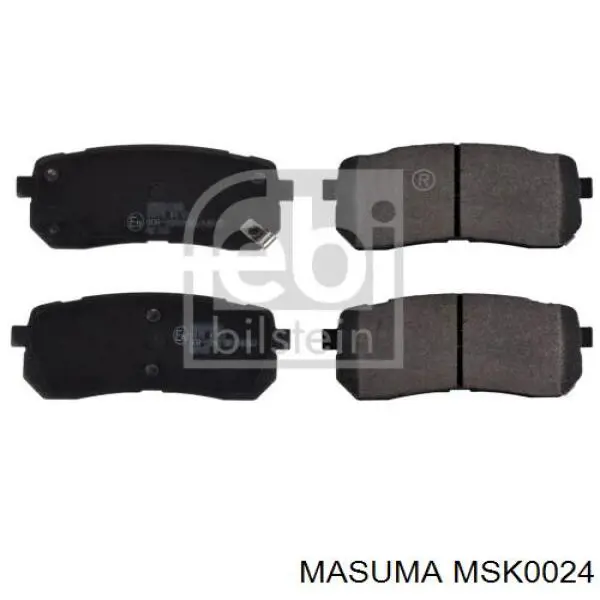 Задні гальмівні колодки Masuma MSK0024 ціна, від 18.12 USD