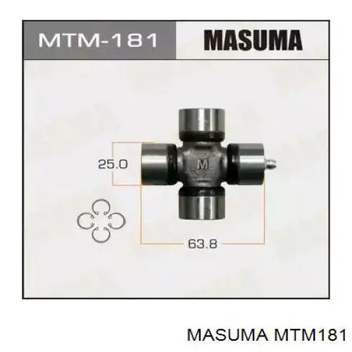 MTM181 Masuma Хрестовина карданного валу