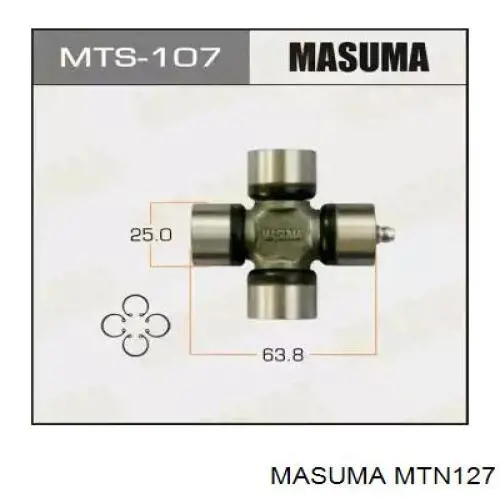 Хрестовина карданного валу MTN127 Masuma