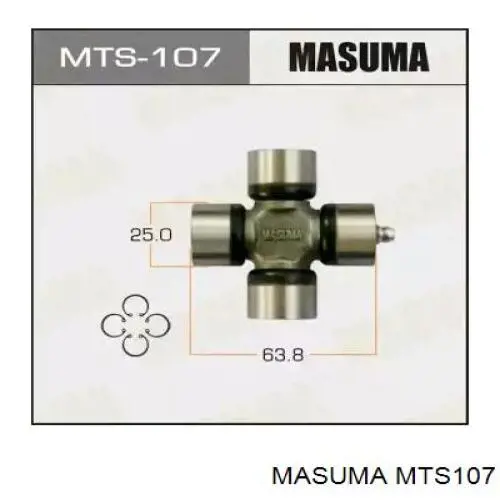 Хрестовина карданного валу Masuma MTS107 ціна, від 8.80 USD