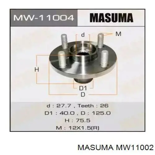 Купити MW11002 Masuma Маточини передніх коліс