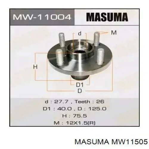 MW11505 Masuma маточина задня