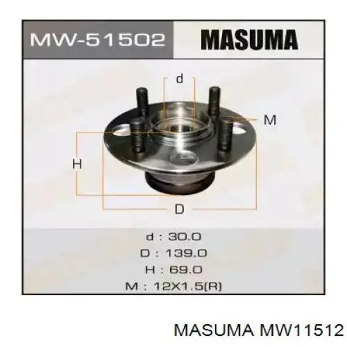 MW11512 Masuma Маточина задня