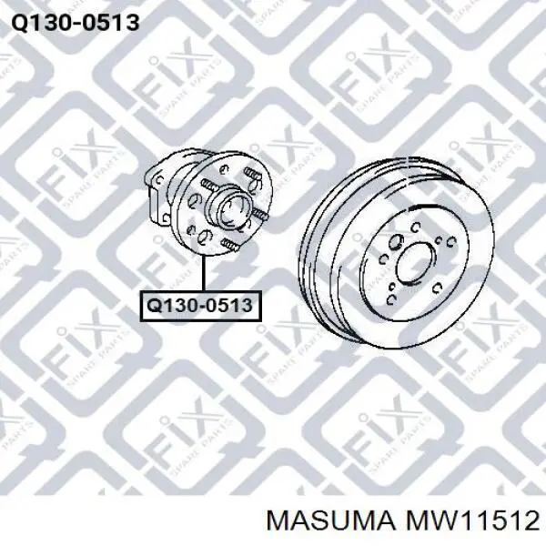 Маточини задніх коліс Masuma MW11512 ціна, від 81.24 USD