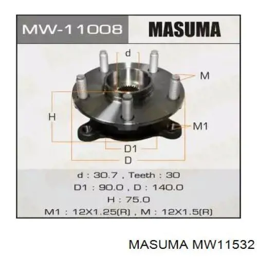 Маточина задня ліва MW11532 Masuma