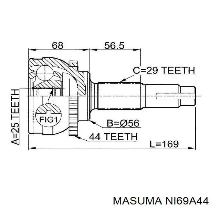 NI69A44 Masuma Граната зовнішня