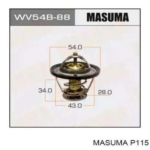 Прокладка корпусу термостата P115 MASUMA