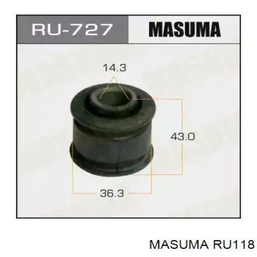 Сайлентблок тяги поперечної, задньої підвіски RU118 Masuma