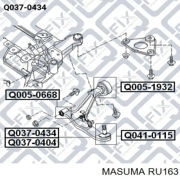 Сайлентблок ресори, задній NMS1117 NIPPON MOTORS