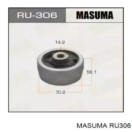 RU306 Masuma Сайлентблок траверси кріплення заднього редуктора, передній