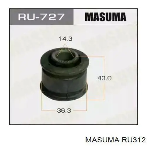 RU312 Masuma сайлентблок заднього нижнього важеля
