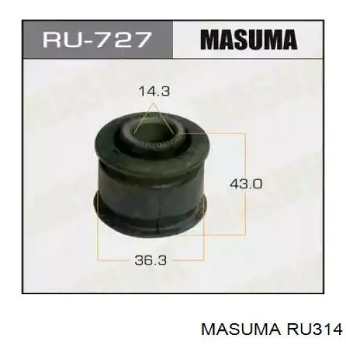 Сайлентблок цапфи задньої Masuma RU314 ціна, від 5.70 USD