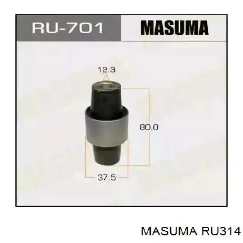 RU314 Masuma сайлентблок цапфи задньої