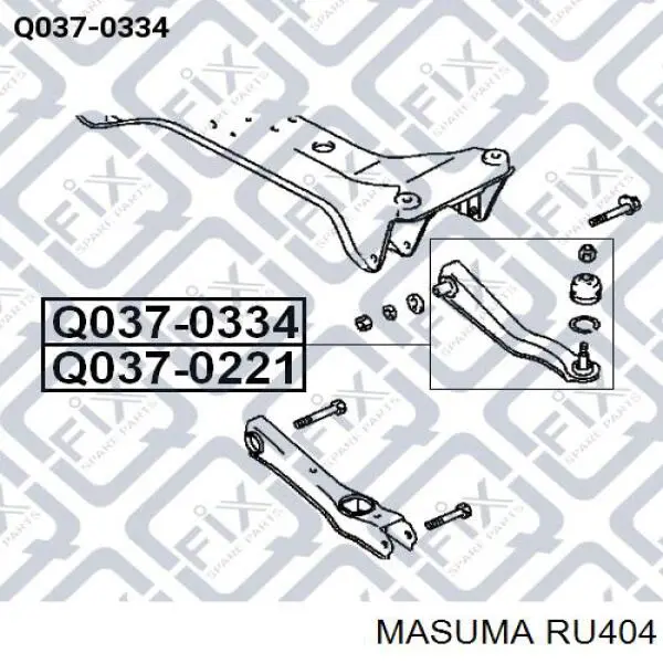 Сайлентблок тяги поперечної, задньої підвіски Masuma RU404 ціна, від 7.78 USD