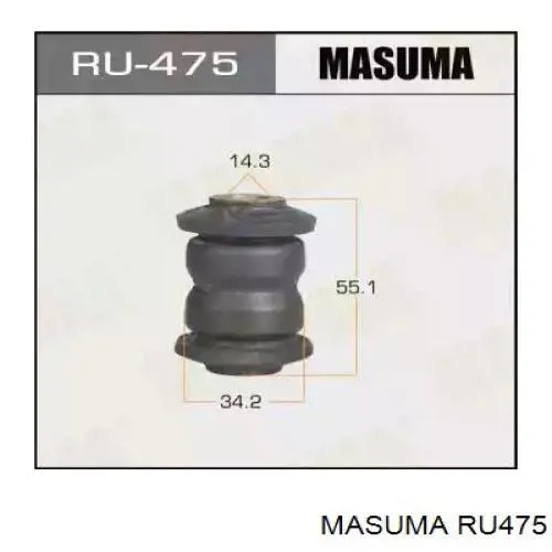 Сайлентблок нижнього важеля передньої підвіски Masuma RU475 ціна, від 6.12 USD