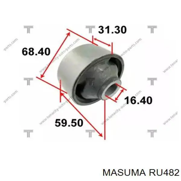 RU482 Masuma сайлентблок переднього нижнього важеля