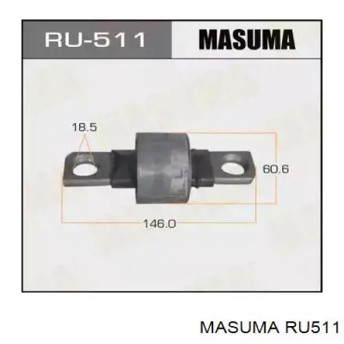 RU511 Masuma Сайлентблоки поздовжніх важелів передньої підвіски