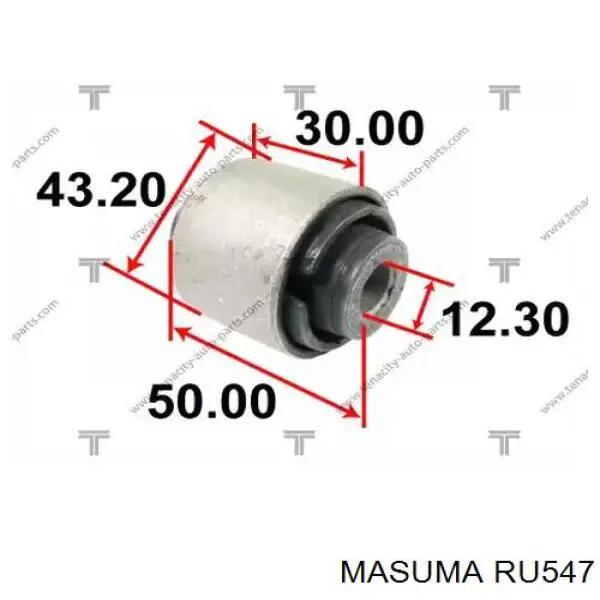 Втулка стабілізатора заднього Masuma RU547 ціна, від 3.55 USD