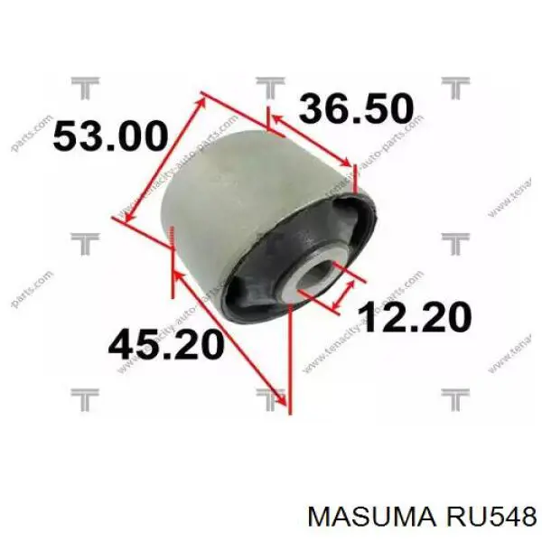 RU548 Masuma сайлентблок заднього поздовжнього важеля, передній