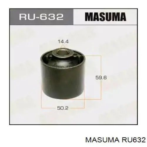 RU632 Masuma сайлентблок заднього поздовжнього нижнього важеля