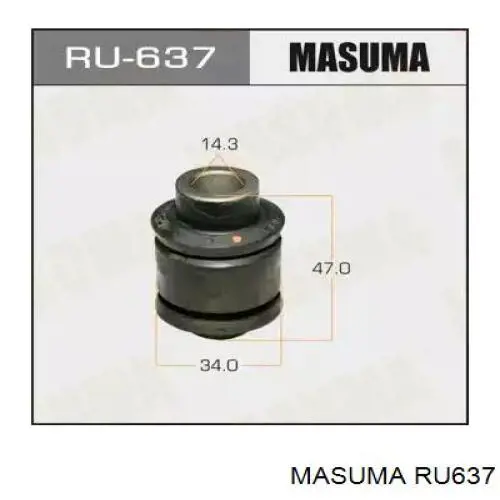 Сайлентблок заднього поздовжнього нижнього важеля Masuma RU637 ціна, від 6.04 USD