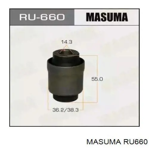 Сайлентблок заднього нижнього важеля Masuma RU660 ціна, від 4.25 USD