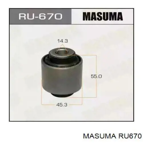 Сайлентблок заднього нижнього важеля Masuma RU670 ціна, від 11.57 USD