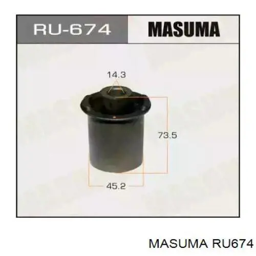 RU674 Masuma сайлентблок заднього верхнього важеля